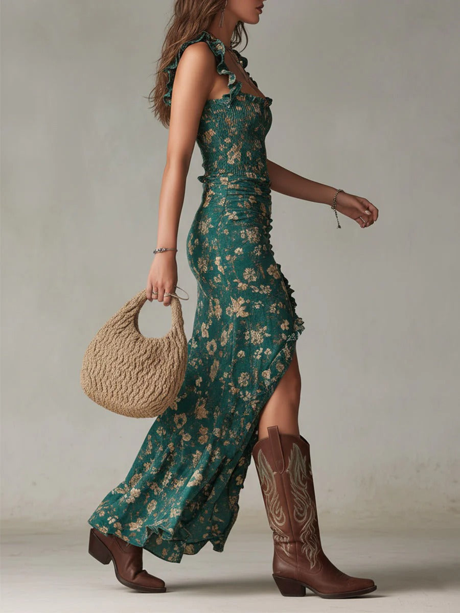 Zara | Maxi Boho Retro Šaty